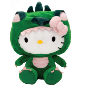 9.5" Sanrio Hello Kitty as a Green Dragon Stuffed Plush