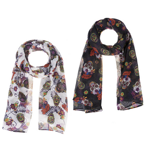 Colorful Carnival Day of the Dead Scarf