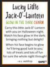 Token Charm Lucky Little Jack-O-Lantern Glow in the Dark