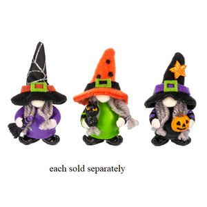 Little Halloween Witch Gnome Token Charm Figurine