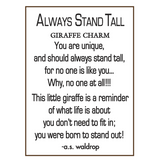 Token Charm Giraffe Always Stand Tall