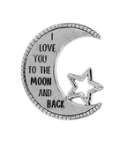 I Love You To the Moon and Back Token Charm