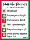 Pass the Presents Gift Exchange Game Christmas Token Charm