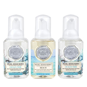 Michel Design Works Mini Foaming Hand Soap Set : Ocean Tide, Beach, Ocean Tide