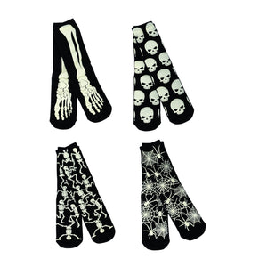 Halloween Funny Bones Glowing in Dark Socks