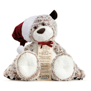 Giving Plush 16" Teddy Bear with Santa Hat by Demdaco Giving Collection