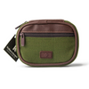 Men's Pill & Vitamin Case Green with Brown Trim