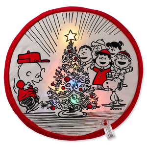 Hallmark Peanuts® Gang Holiday Sketch Light-Up Throw Pillow, 14.75"