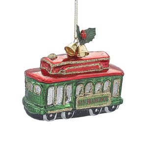 San Francisco Streetcar Glass Ornament