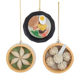 Asian Flavor Dim Sum Steamed Dumpling, Bun, Ramen Soup Bowl Ornament  