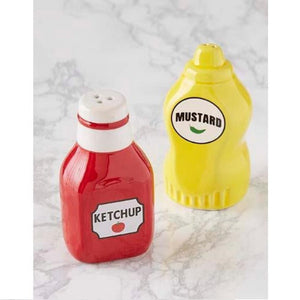 Ketchup & Mustard Ceramic Salt & Pepper Shakers