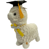 Graduation Light Up Musical Plush Stuffed Animal 12" Llama Cream Color
