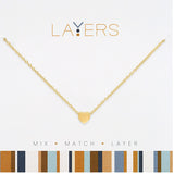Gold Heart Layers Necklace