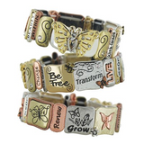Be Free Butterfly Tri-Tone Bracelet