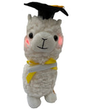 Graduation Musical Plush Stuffed Animal 12" Llama Cream Color