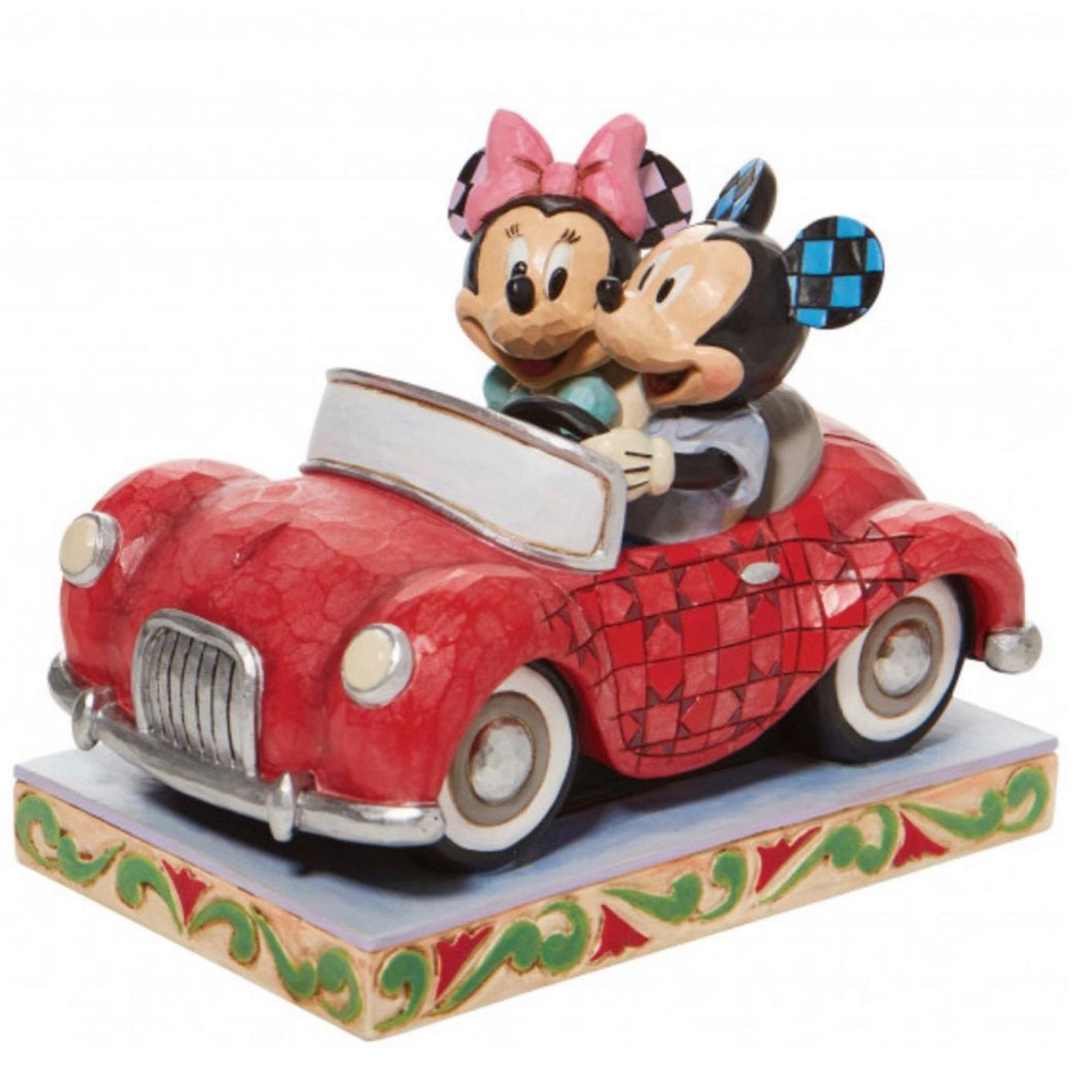Disney Jim Mickey and Minnie in Red Car Cruise in Style Hallmark