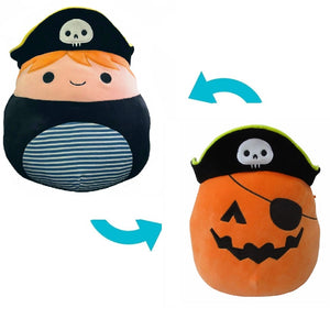 Halloween Squishmallow Petey the Pirate and Paxton the Jack-O-Lantern Pumpkin 9" Stuffed Plush by Kelly Toy