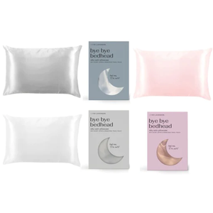 Bye Bye Bedhead Silky Satin Pillow Case for Beauty Sleep with Zippered Closure