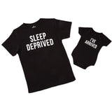 Hallmark "Sleep Deprived" New Parent T-Shirt and "I've Arrived" Newborn Bodysuit for Baby 0â€“6 Months