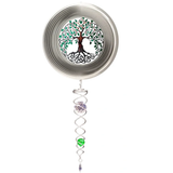 Tree of Life Mini 6.5" Wind Spinner and 7.5" Crystal Twister Set