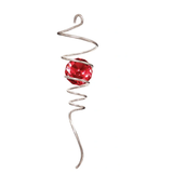 10" Silver Red Spiral Tail Wind Spinner Accesory