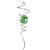 10" Silver Green Spiral Tail Wind Spinner Accesory