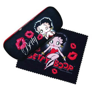Betty Boop Kisses Eyeglasses Case with Cleaning Cloth