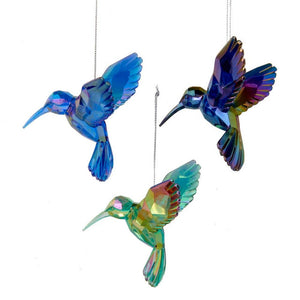 Iridescent Hummingbird Acrylic Ornament