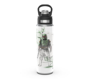 Tervis Star Wars™ - Boba Fett Schematic 24 oz. Stainless Steel Wide Mouth Bottle with Deluxe Spout Lid