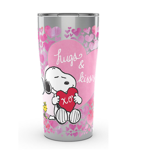 Tervis Peanuts Snoopy Valentines 20 oz. Blue Stainless Steel Insulated Tumbler With Slider Lid